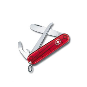 0.2373.T MY FIRST VICTORINOX ROJO TRANSPARENTE, 9 USOS