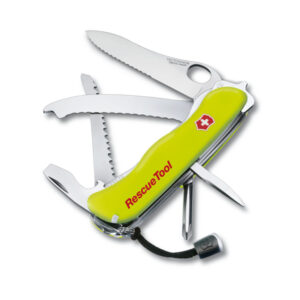 0.8623.MWN RESCUE TOOL AMARILLO FLUORESCENTE C. FUNDA ROJA NYLON