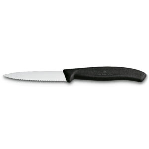 6.7633 CUCHILLO MONDADOR DENTADO NEGRO 8CM