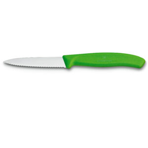 6.7636.L114 CUCHILLO MONDADOR DENTADO VERDE 8CM