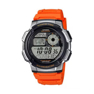 AE-1000W-4BVCF CASIO WORLD TIME ILLUMINATOR NARANJA