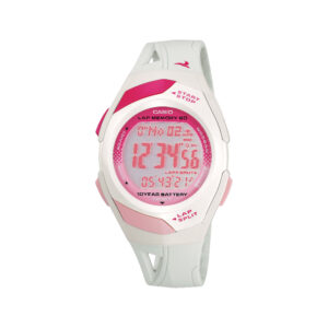 STR-300-7CF CASIO DIGITAL BLANCO Y ROSA